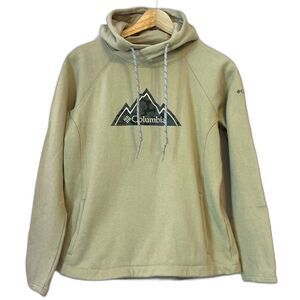 Columbia Sportswear Mountain Camo Hoodie Beige Women XS Hiking Outdoor Gorpcore